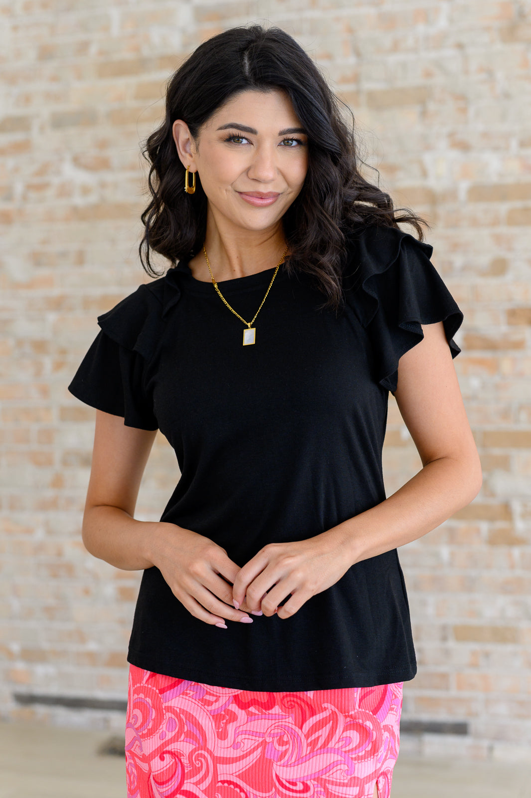 Sleeve Tee In Black